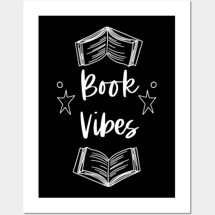 Book Vibes - White Graphic - Bookish Bookclub Posters and Art